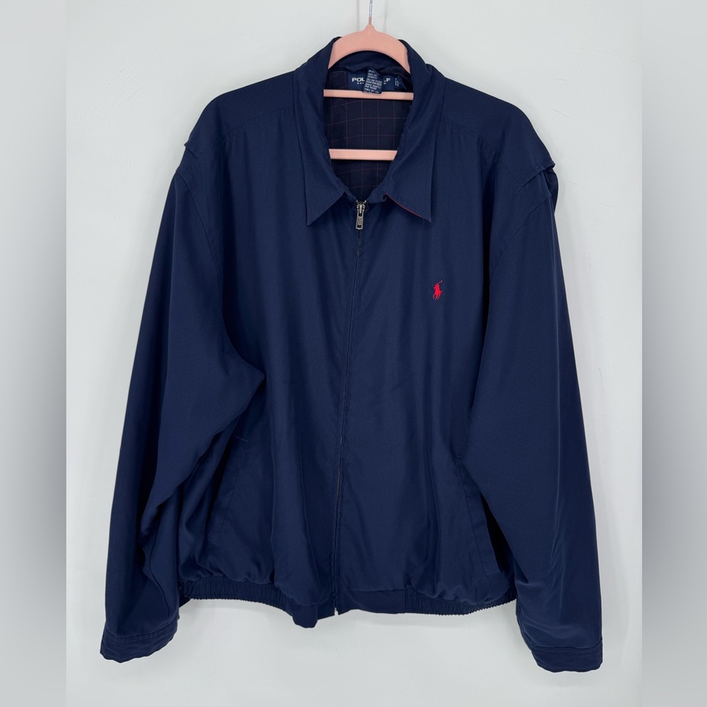Vintage Polo by Ralph Lauren Men's Navy Golf Bomber With  Jacket Size XXL